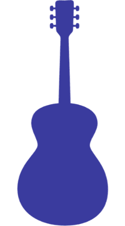 Blue Jumbo Acoustic Guitar