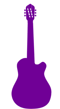 purple Grand Auditorium acoustic guitar